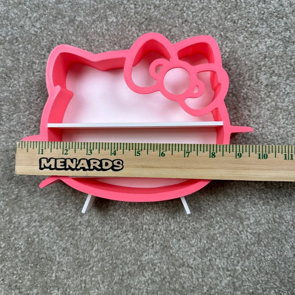 Hello Kitty 3D Printed Display Shelf Pink White Sanrio Small Trinket Organizer